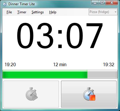 Click to view DinnerTimer Lite 1.2.0 screenshot